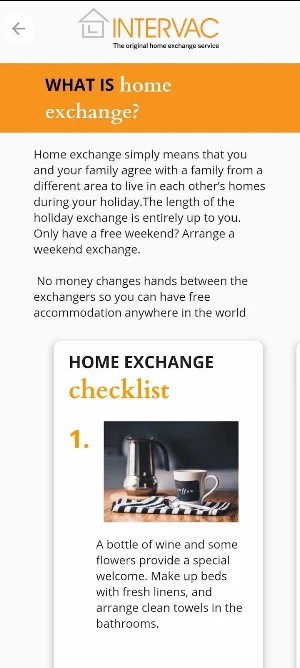 Intervac Home Exchange Screenshot 1