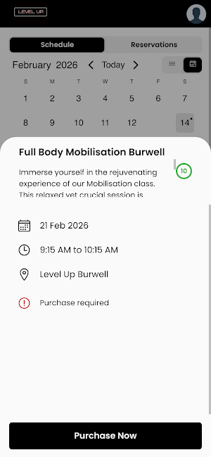 Level Up Gym App Screenshot 1