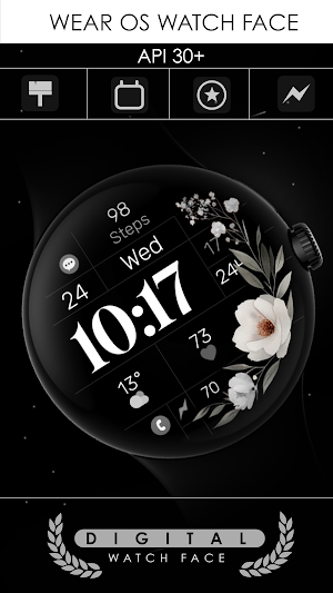 Simple Floral Watch Face Screenshot 1