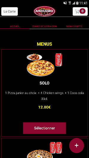 Andiamo pizza Screenshot 2