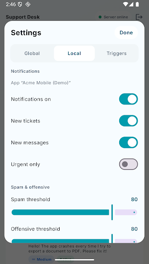 App Support Screenshot 3