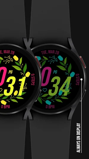 Flowers Watch Face 022 Screenshot 2
