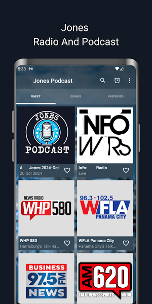 Jones Podcast Screenshot 1