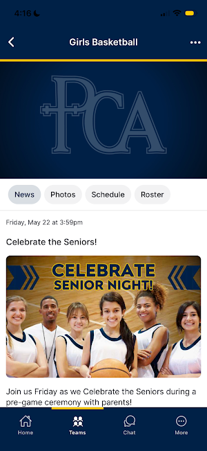 PCA Lions Athletics Screenshot 3