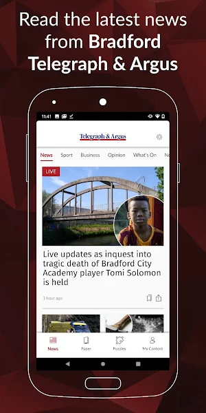 Bradford Telegraph and Argus Screenshot 0