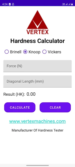 Hardness Calculator Screenshot 1