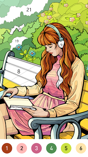 Chill Color By Number Game Screenshot 2