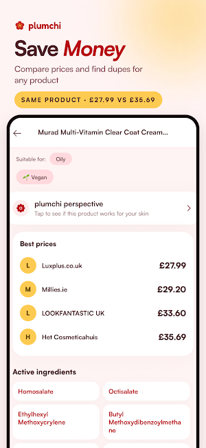 plumchi - The skincare app Screenshot 3