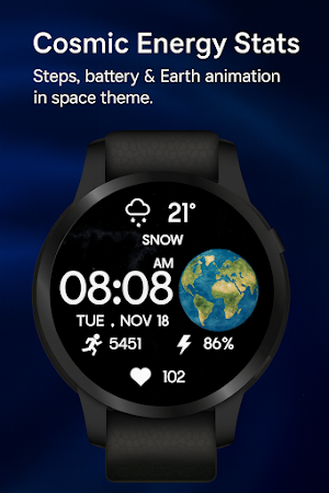 Earth Galaxy WatchFace Screenshot 1