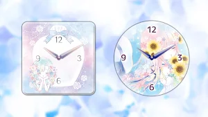 Analog clocks Flowery Kiss Screenshot 2