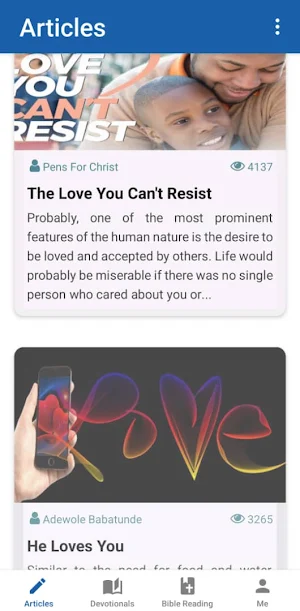 Pens For Christ App Screenshot 1