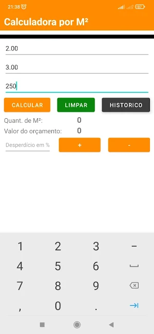 calcular metro2 Screenshot 2