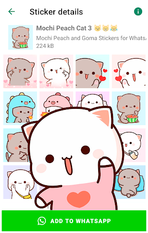Mochi Peach and Goma Stickers Screenshot 0