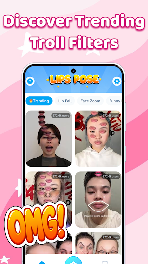 Lip Pose: Funny Face Filter Screenshot 1