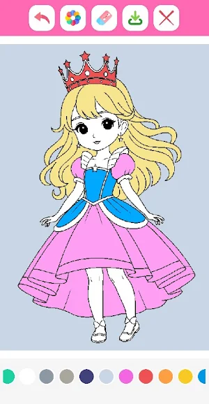 Doll Princess Coloring Book Screenshot 0