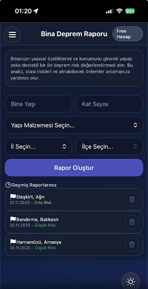 Deprem Risk Haritası Screenshot 2