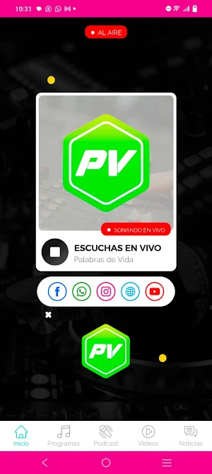 Radio Palabras de Vida Screenshot 2