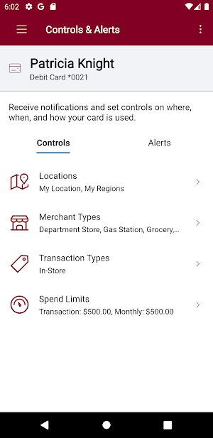 Needham Bank My Cards Screenshot 0