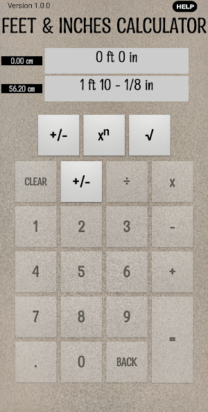 Feet & Inches Calculator Screenshot 2