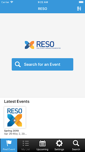 RESO Events Screenshot 1