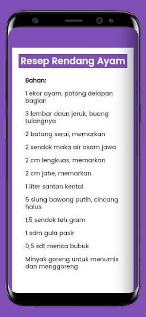 Resep Rendang Ayam Screenshot 0