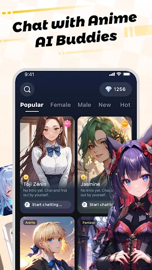 Yummy - Anime AI Chats Await Screenshot 1