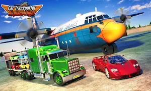 Car Transporter Flight Simulator Airplane Games 3D Screenshot 0