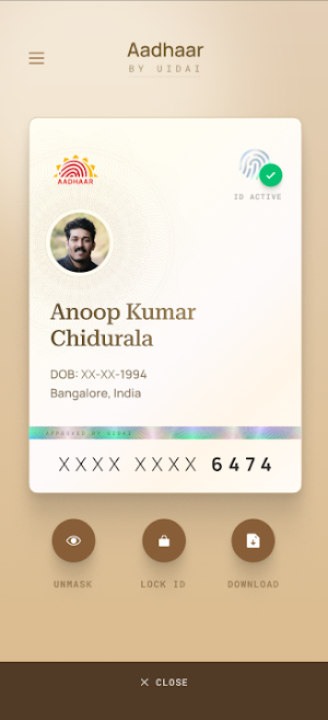 Aadhaar Screenshot 0