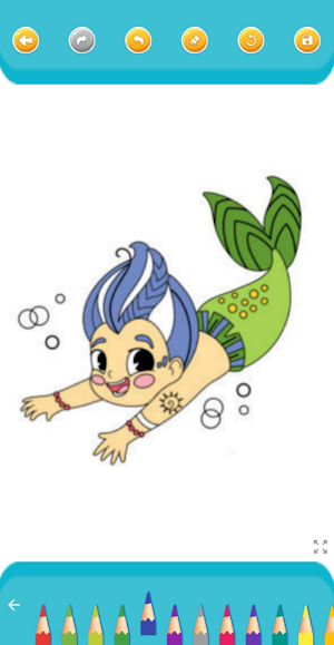 Game Mermaid - Coloring Prince Screenshot 3