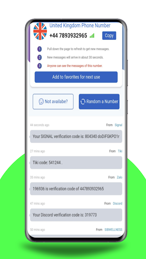 Virtual Number-Received Sms Screenshot 3