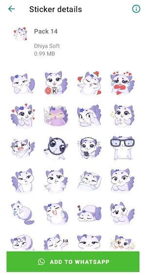 Cute Cat Stickers Screenshot 2