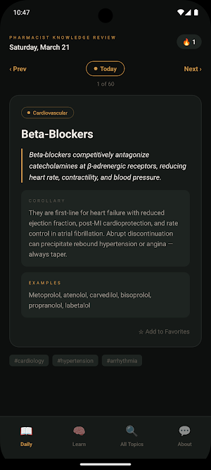 Pharmacist Knowledge Review Screenshot 0