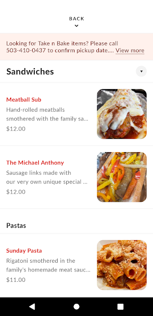 Cosa Bella Italian Kitchen Screenshot 2