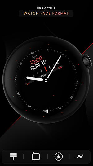 Minimal Black v32 Watch Face Screenshot 1