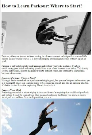 Parkour Moves Tutorial Screenshot 0