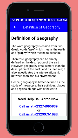 Geography Notes (WASSCE) Screenshot 2