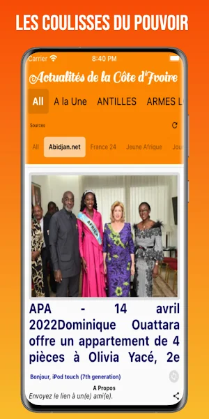 Côte d’Ivoire News Screenshot 1