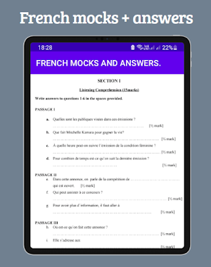 French: mocks & answers Screenshot 2