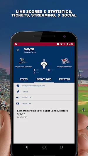 Somerset Patriots Baseball Screenshot 1