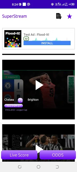 Superstream Live Football Screenshot 1