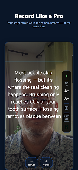 TeleRecord: Video Teleprompter Screenshot 1