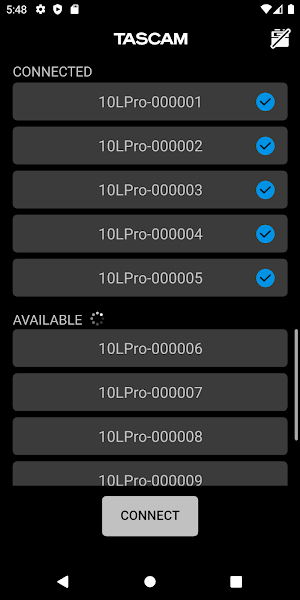 TASCAM RECORDER CONNECT Screenshot 2