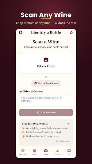 AI Sommelier-Wine ID & Cellar Screenshot 0