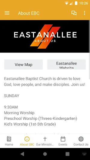 Eastanallee Baptist Church Screenshot 1