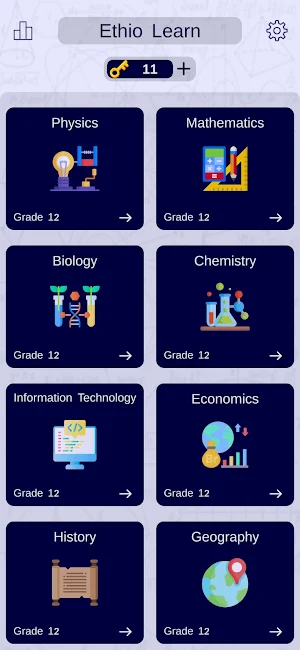 Ethio Learn : Grade 12 Quizzes Screenshot 1