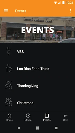 Canvas Christian Church Screenshot 2