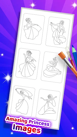 Princess Coloring Book - Princess Drawing Screenshot 2