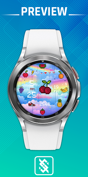 BFF2- Pixel Fruit watchface Screenshot 0