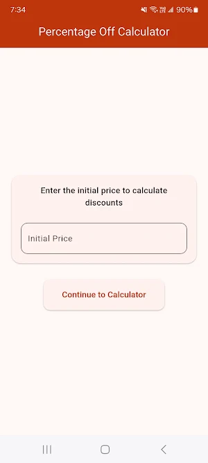 Percentage Off Calculator Screenshot 0