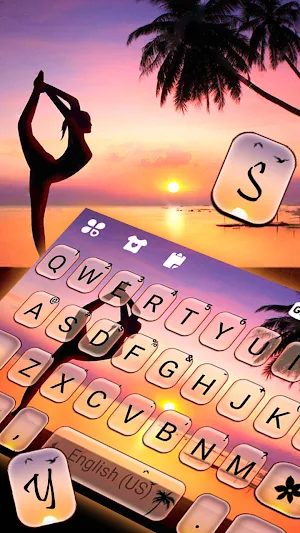 Sunset Holiday2 Keyboard Background Screenshot 1